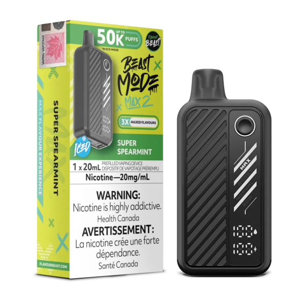 Super Spearmint Flavour Beast Mode Max 2 - Disposable 50K