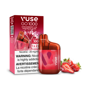F1-SensoryVisual-1K-StrawberryIce-pack.png Strawberry Ice Vuse GO 1000 - Disposable Vape
