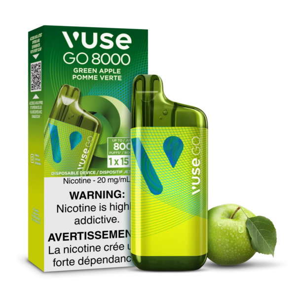 F1-SensoryVisual-8K-GreenApple-pack_56e43e8f-8c9f-488f-8969-ac19ba978349.png Green Apple Vuse GO 8000 - Disposable Vape