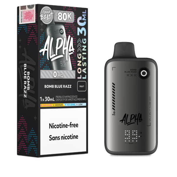 Bomb Blue Razz Flavour Beast Alpha - Disposable Vape 80K