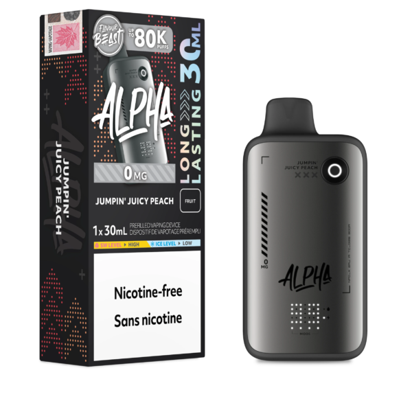 Jumpin' Juicy Peach Flavour Beast Alpha - Disposable Vape 80K