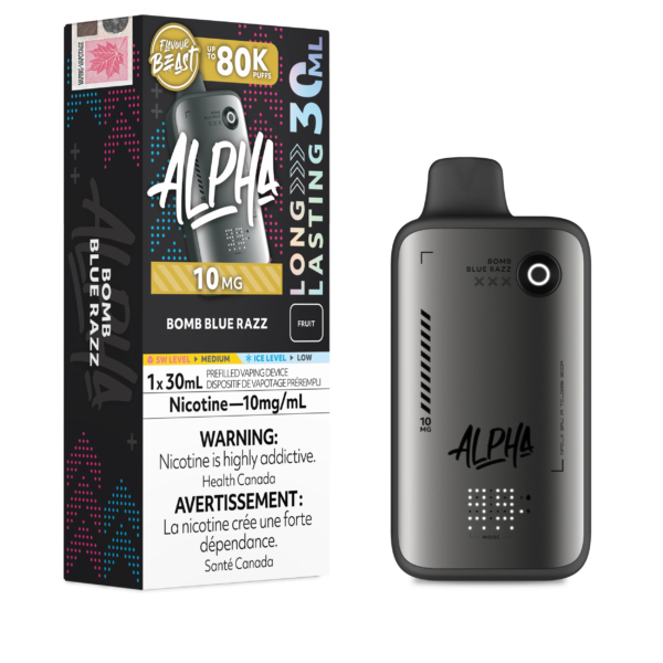 Bomb Blue Razz Flavour Beast Alpha - Disposable Vape 80K