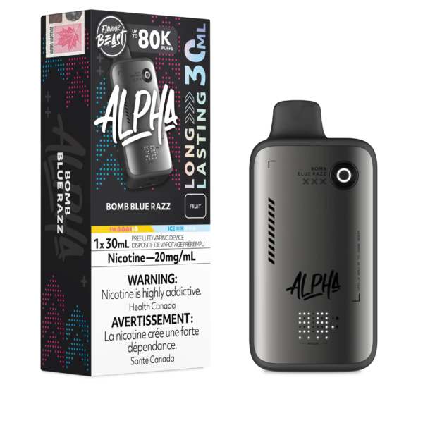 Bomb Blue Razz Flavour Beast Alpha - Disposable Vape 80K