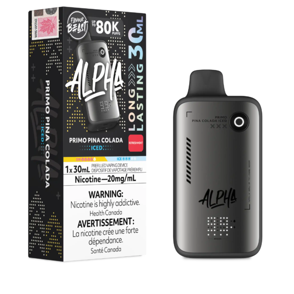 Primo Pina Colada Iced Flavour Beast Alpha - Disposable Vape 80K