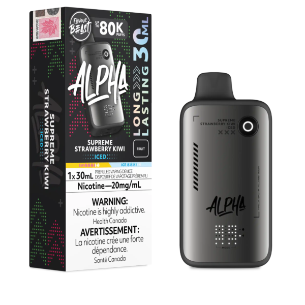 Supreme Strawberry Kiwi Iced Flavour Beast Alpha - Disposable Vape 80K