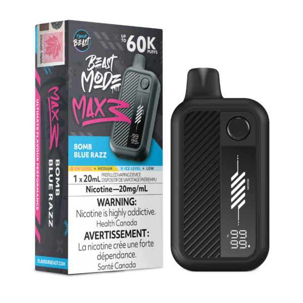 Bomb Blue Razz Flavour Beast Mode Max 3 - Disposable Vape 60K