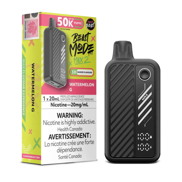 K5psi-2g.png Watermelon G Flavour Beast Mode Max 2 - Disposable 50K