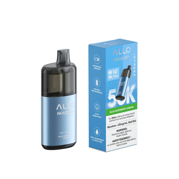 Blue Raspberry Lemon Allo Intense Nuud - Disposable 50K